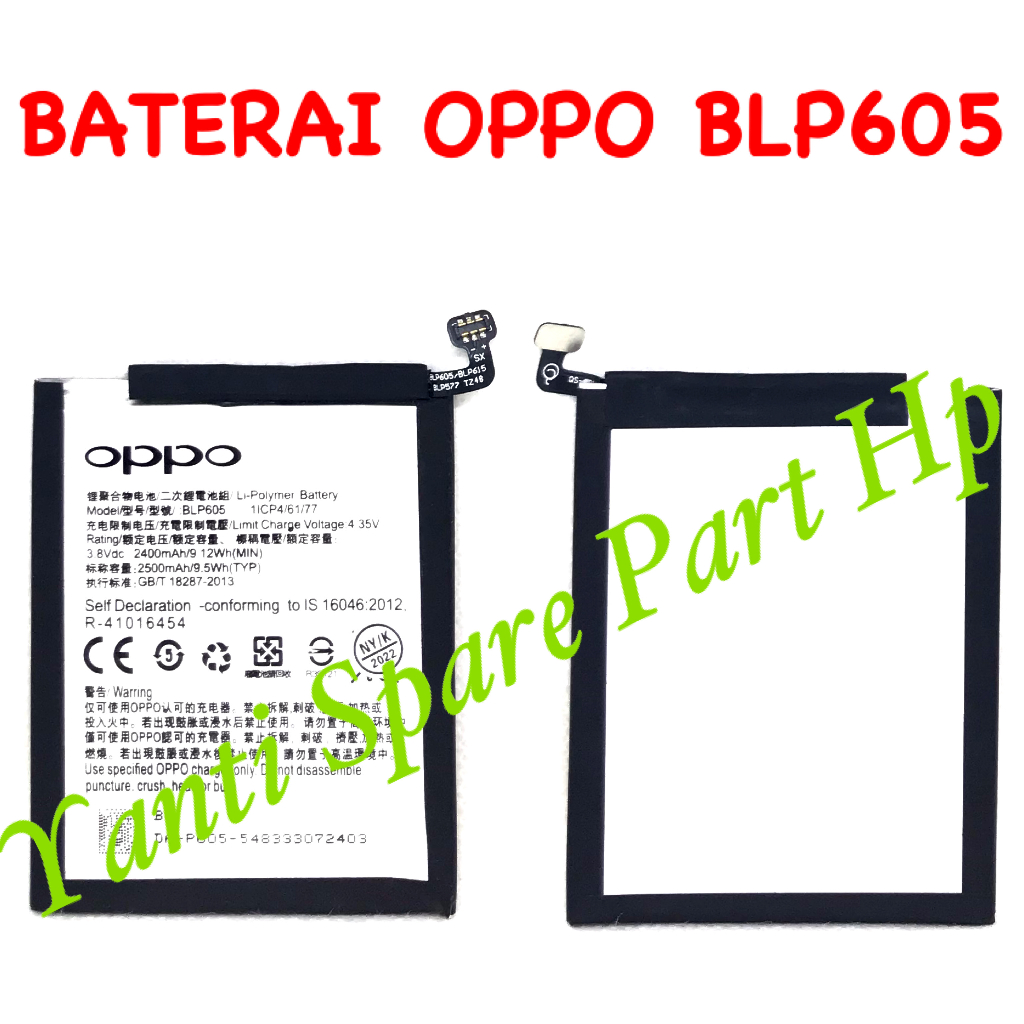 Baterai Oppo A33 Neo 7 F1 A33 BLP605 Original New