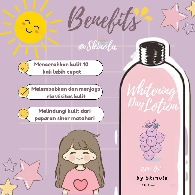 ORI 100% Whitening Body Lotion by Skinola Lv 25 Body Lotion Pemutih