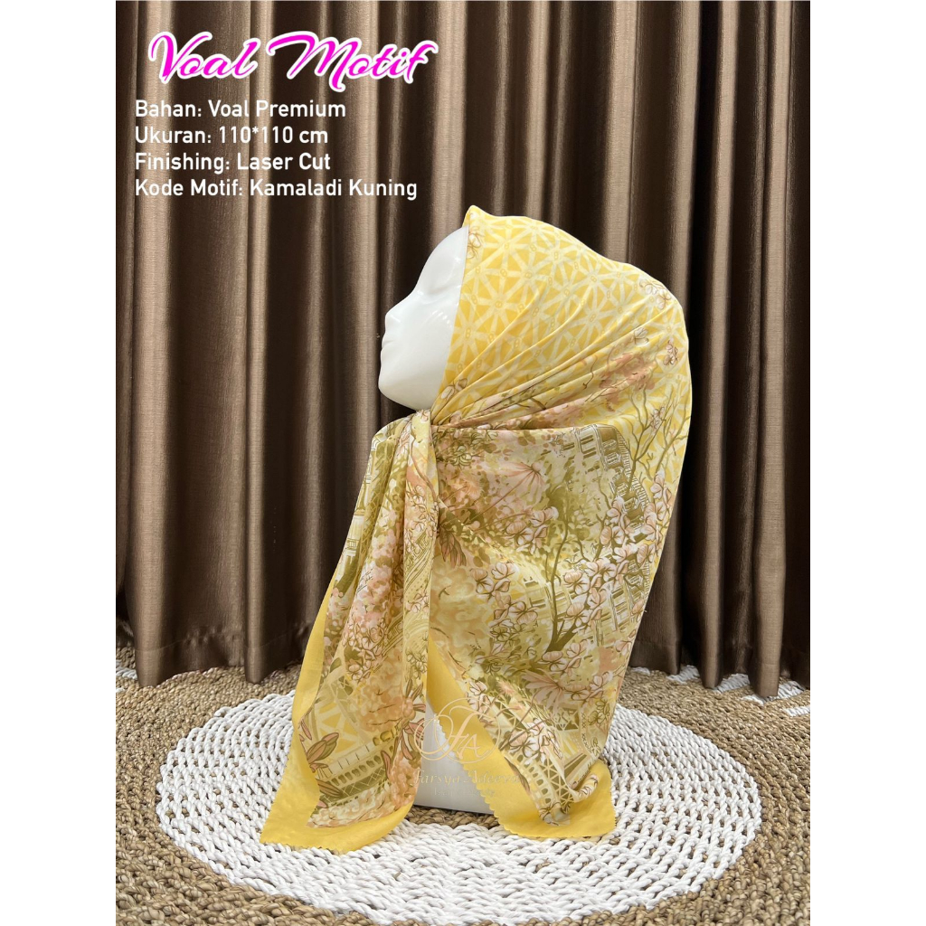 Kerudung Segi Empat Motif Deenay Lasercut KW Hijab Segiempat Motif Terbaru Pasar Hija'b