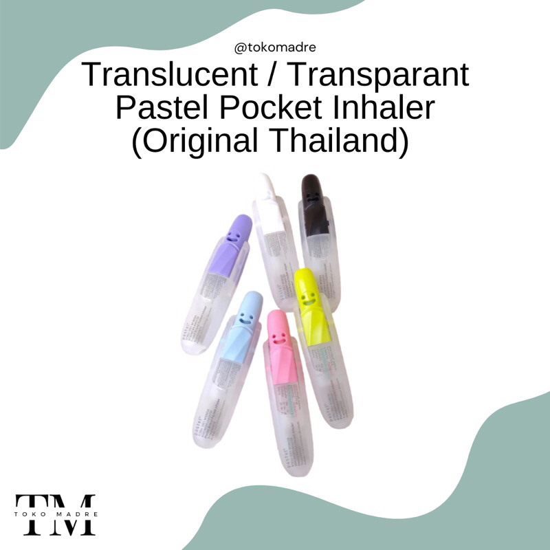 [SIAP KIRIM] MADRE - Translucent / Transparent Pocket Inhaler by Pastel