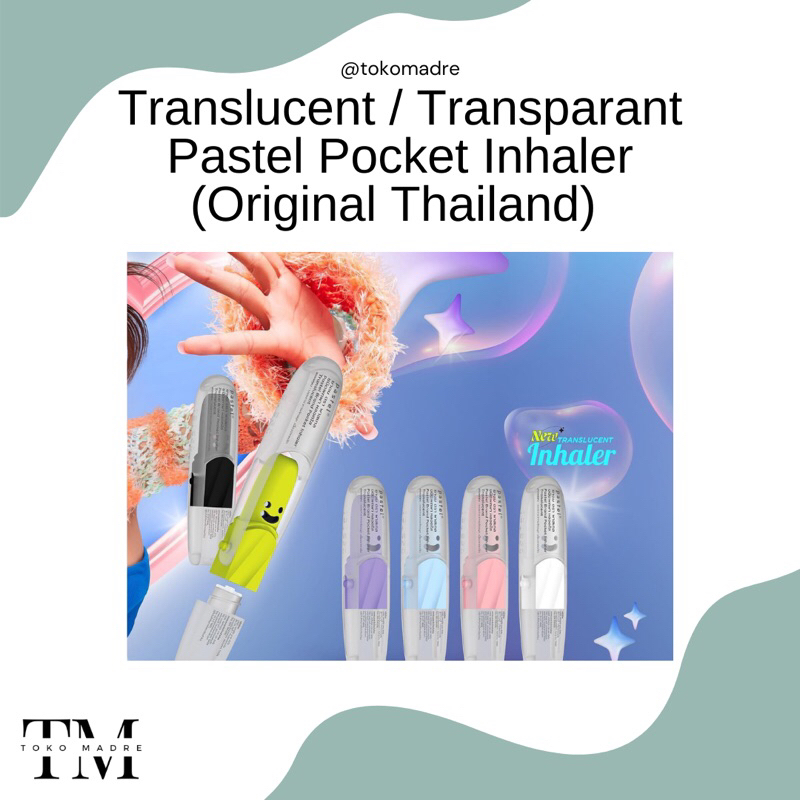 [SIAP KIRIM] MADRE - Translucent / Transparent Pocket Inhaler by Pastel