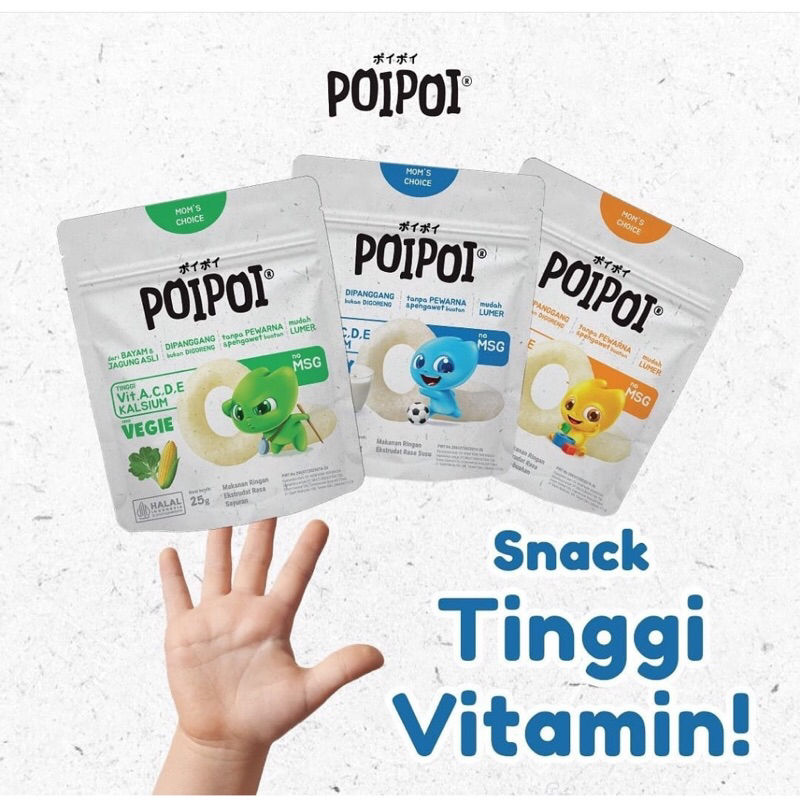 

POIPOI Snack Bervitamin No MSG 25gr untuk 1th keatas