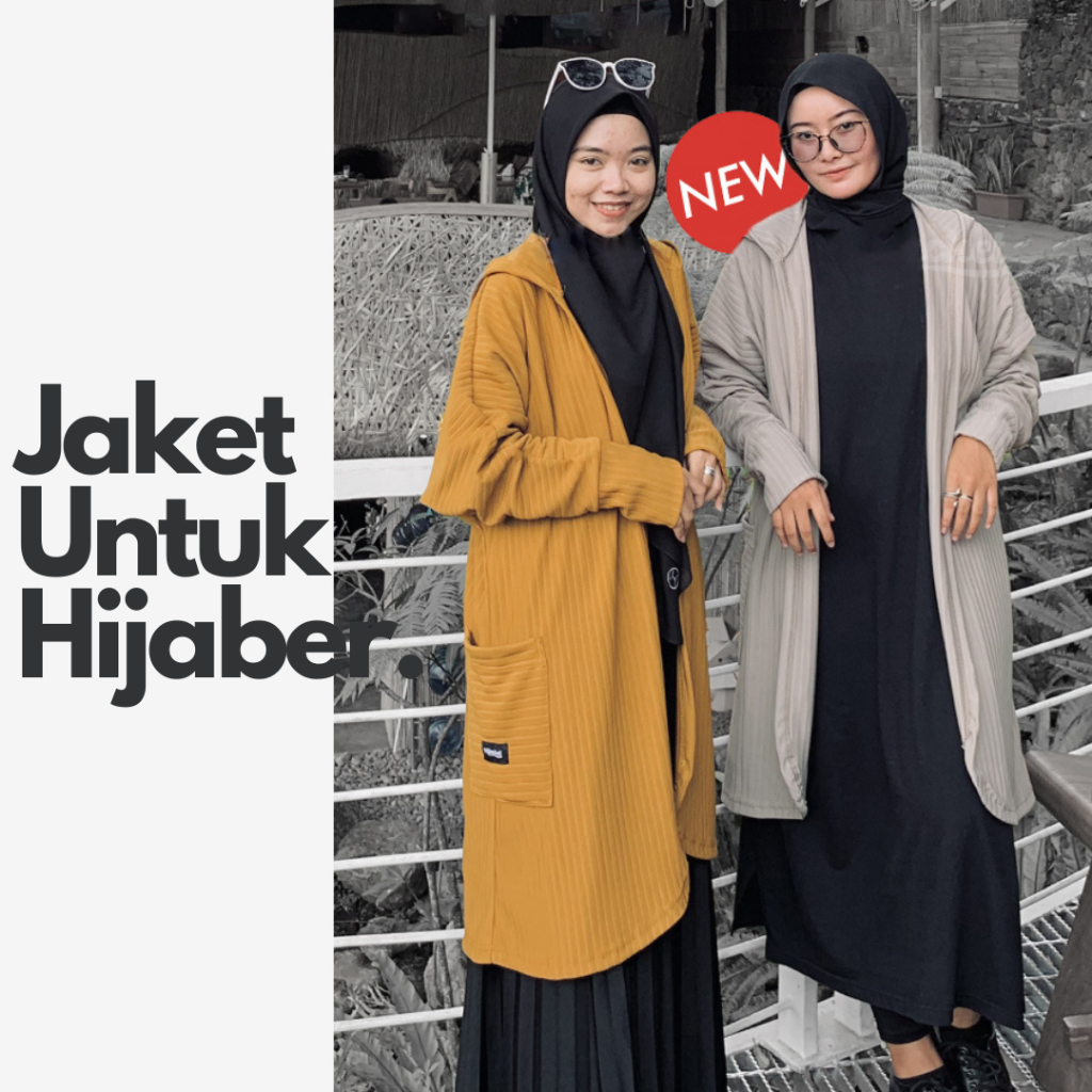 Hijacket Sylvania | Hijaket Jaket Outer Hijab Wanita Muslimah Syar'i