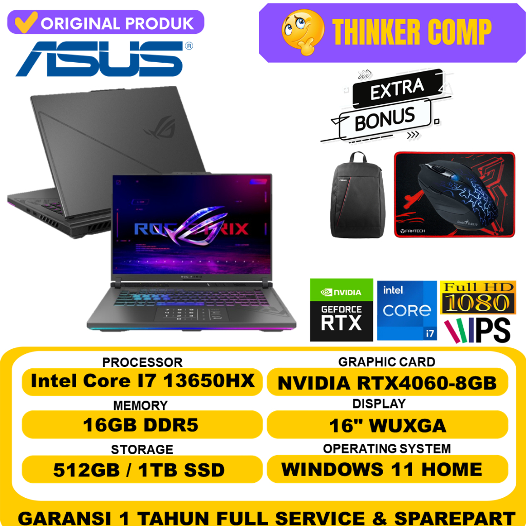 Laptop Gaming Asus ROG G513QE AMD RYZEN 9 5900HX 32GB 1TB SSD RTX3050TI-4GB 144Hz