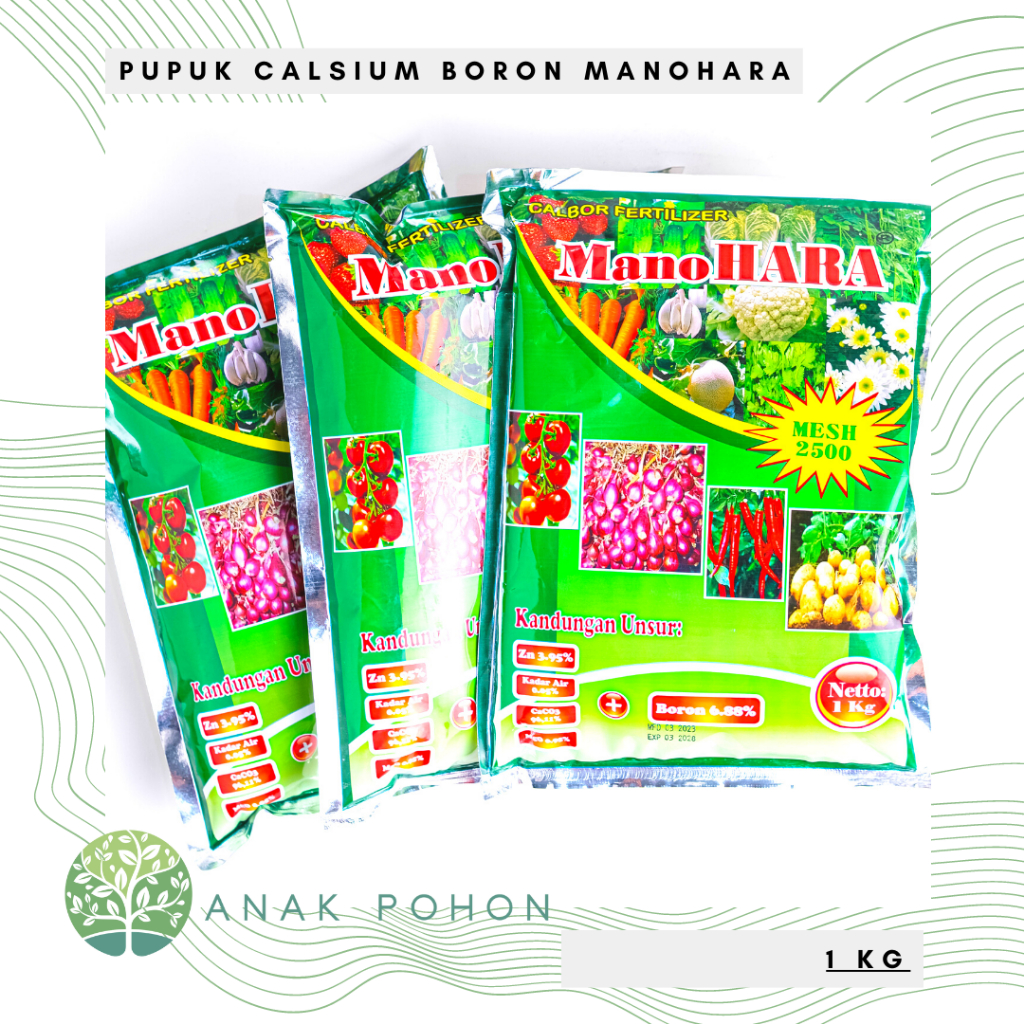 Pupuk Kalsium Boron Calbor MANOHARA - 1 KG - Anti Penyakit Busuk Tanaman dan Rontok Bunga Buah