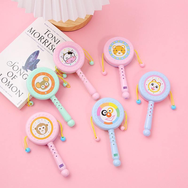 Mainan Rattle anak / Mainan Gendang tongkat genggam ajaib / Rattle Stick baby