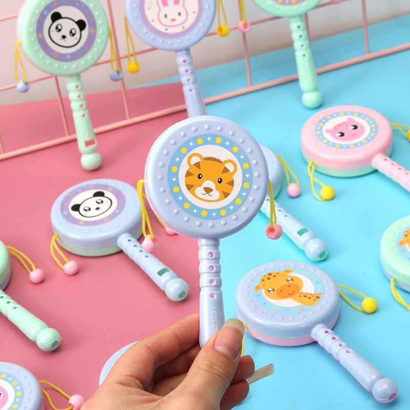 Mainan Rattle anak / Mainan Gendang tongkat genggam ajaib / Rattle Stick baby