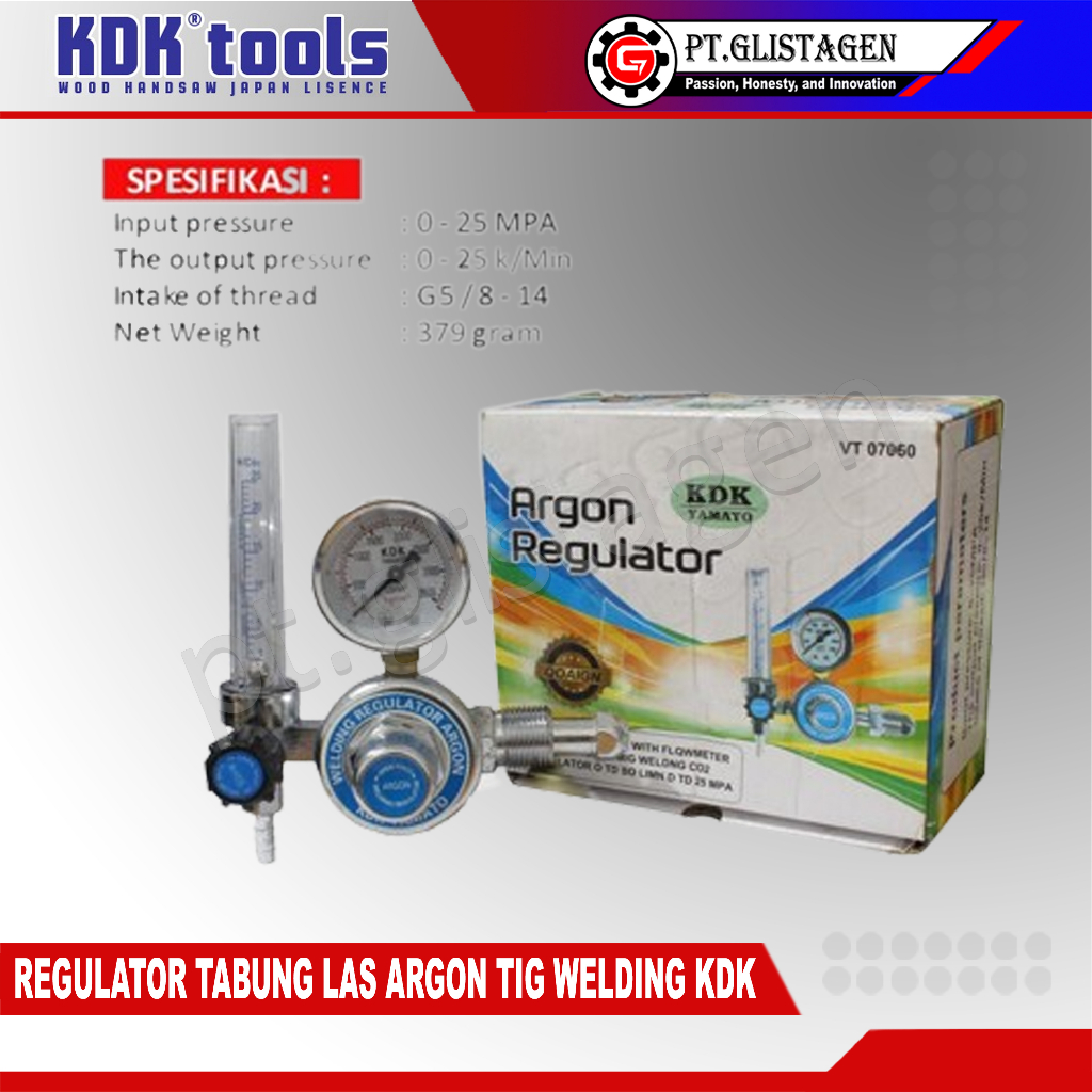 KDK Regulator Las ARGON TIG KDK Yamato Tabung Las ARGON TIG ORIGINAL