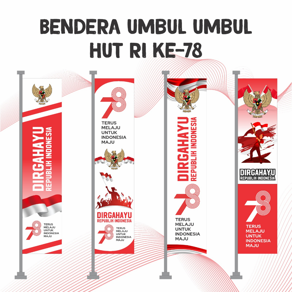 BENDERA UMBUL-UMBUL MERAH PUTIH HUT RI 78/CETAK UMBUL-UMBUL MURAH