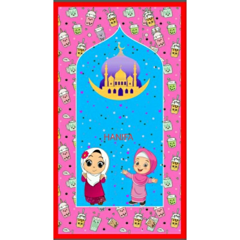 SAJADAH ANAK CUSTOM NAMA (PAKAI NAMA)