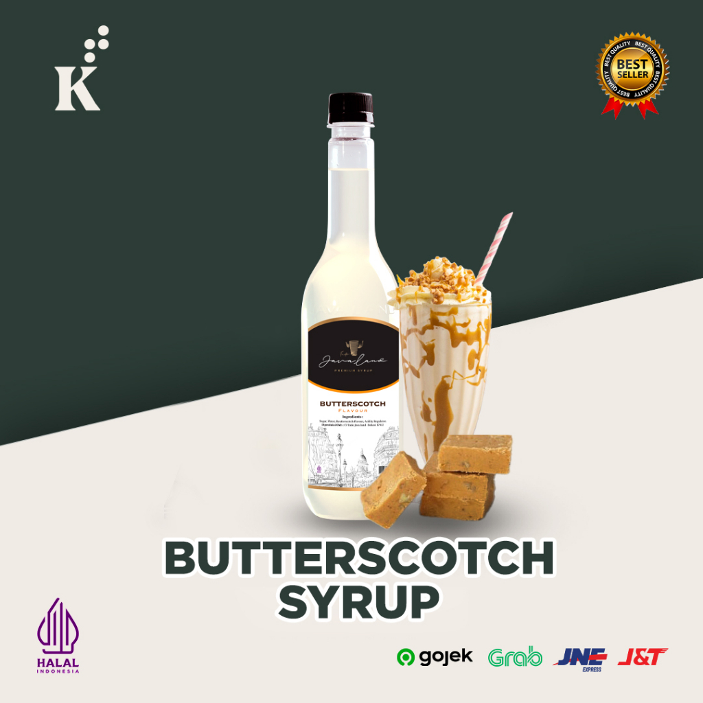 Syrup/Sirup Premium Javaland Rasa Butterscotch 650 ml