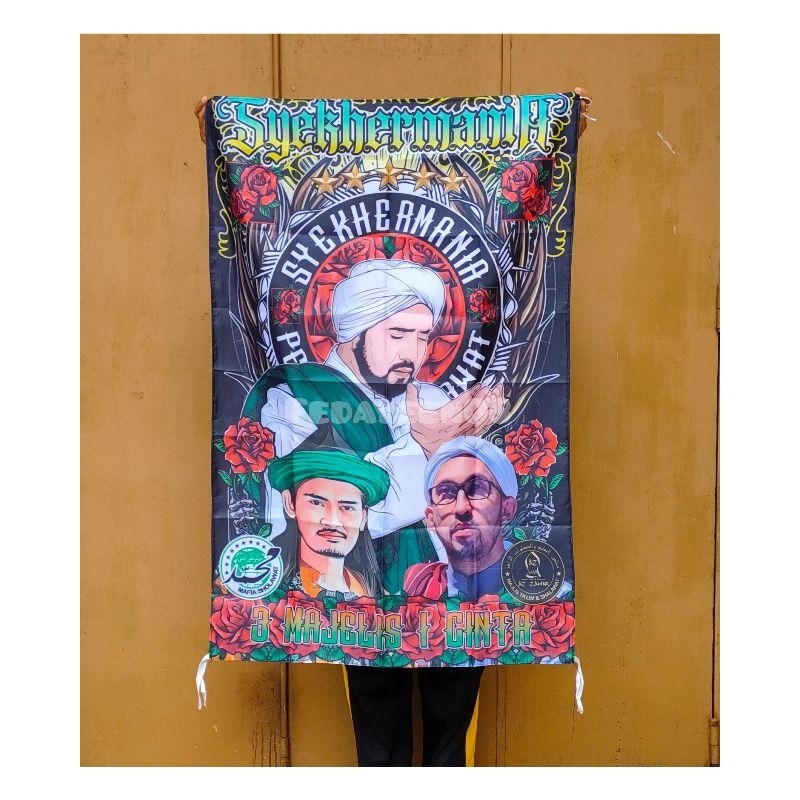 TERLARIS & TERMURAH BENDERA SYEKHERMANIA UK 200x150cm PROSES 1-2 HARI DI KIRIM. FULL PRINTING & FREE