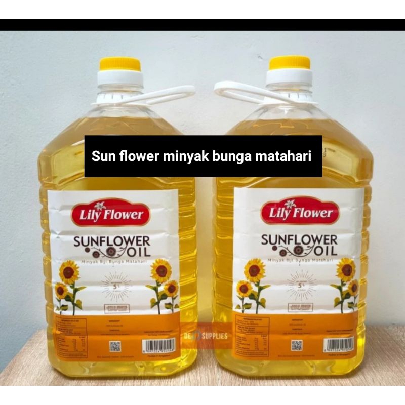 

Lily flower sunflower oil minyak bunga matahari 5lt