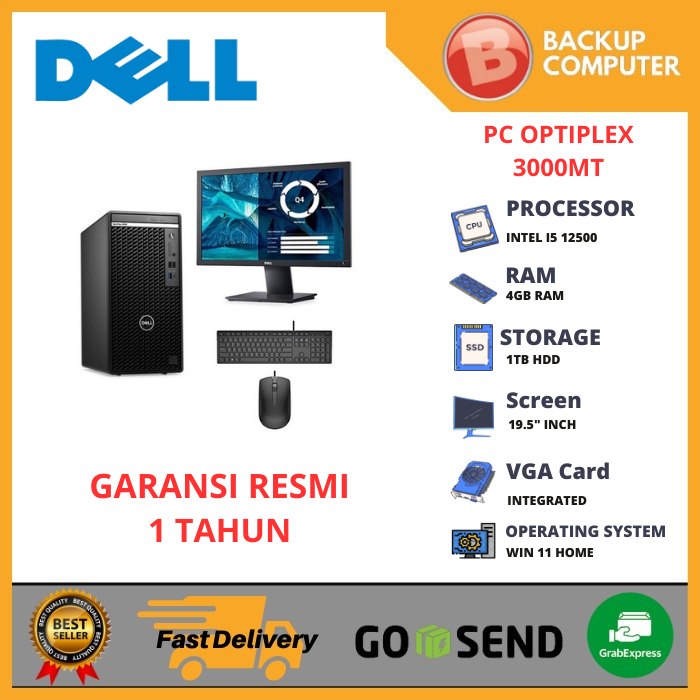 DELL OPTIPLEX DESKTOP PC 3000MT i5 12500 4GB 1TB HDD