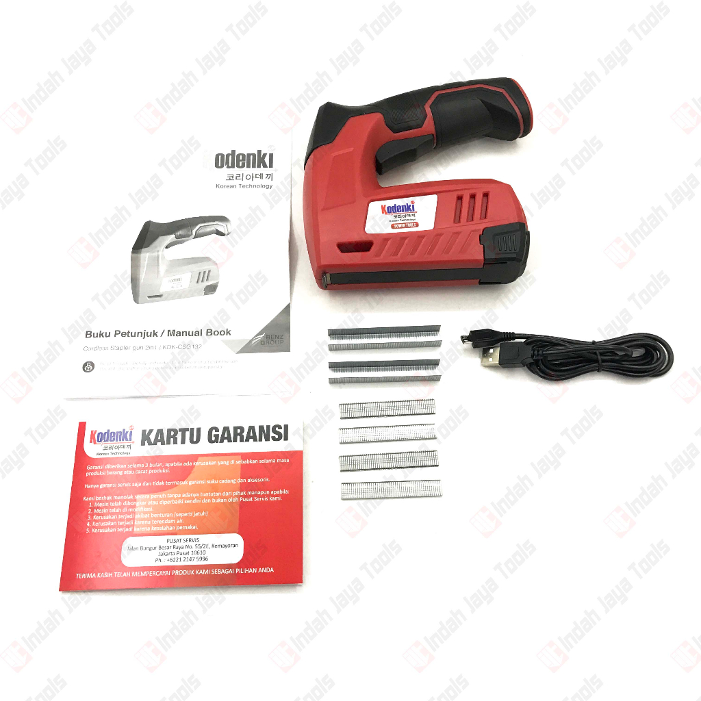 KODENKI CSG132 Cordless Stapler 2in1 Mesin Paku Staples Tembak Baterai