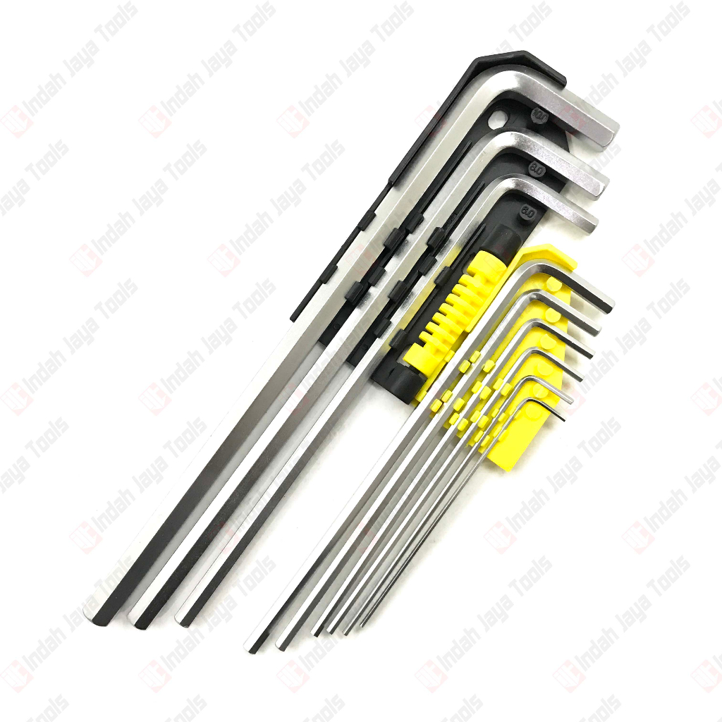 HASSTON 1865-020 Kunci L Set Panjang 9 Pcs Flat - Extra Long Hex Key