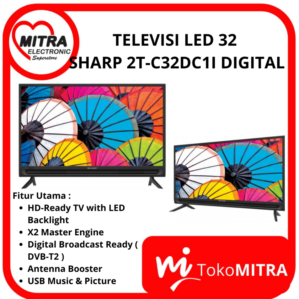 TELEVISI LED 32 SHARP 2T-C32DC1I DIGITAL