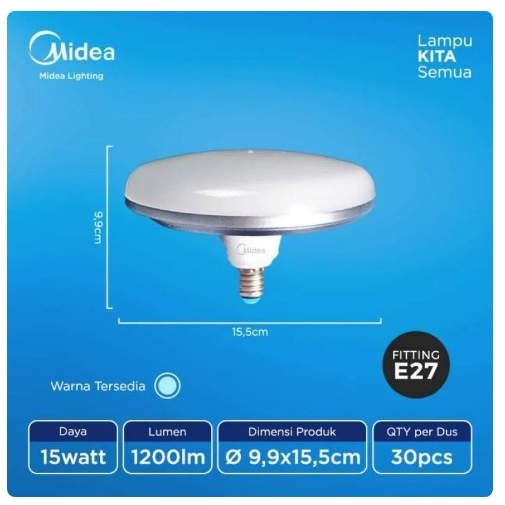 Lampu UFO Led Midea 15 Watt Putih