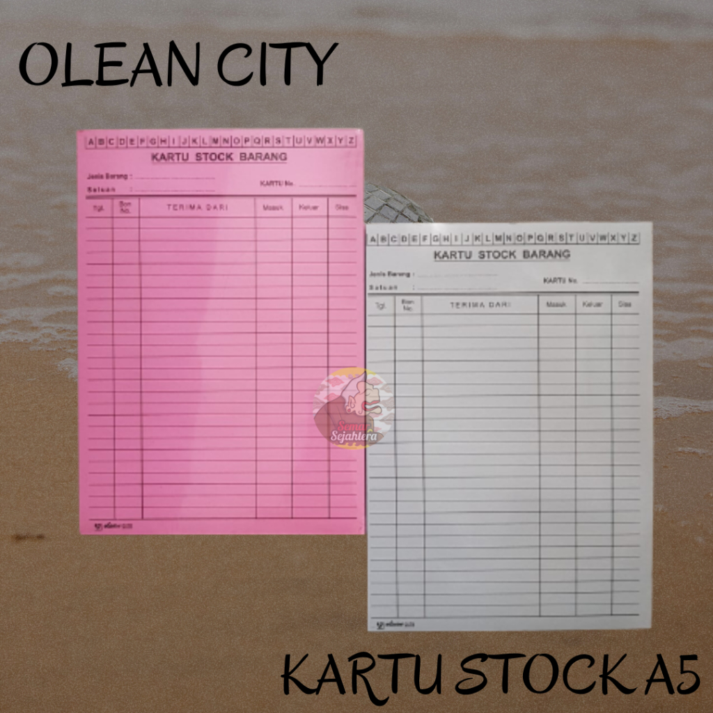 

[PAK] KARTU STOCK OCI / OLEAN CITY A5 KWARTO ISI 100 LEMBAR