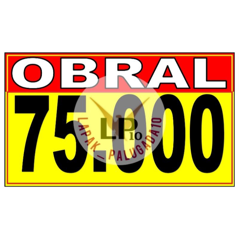 

display obral karton harga nominal 75000