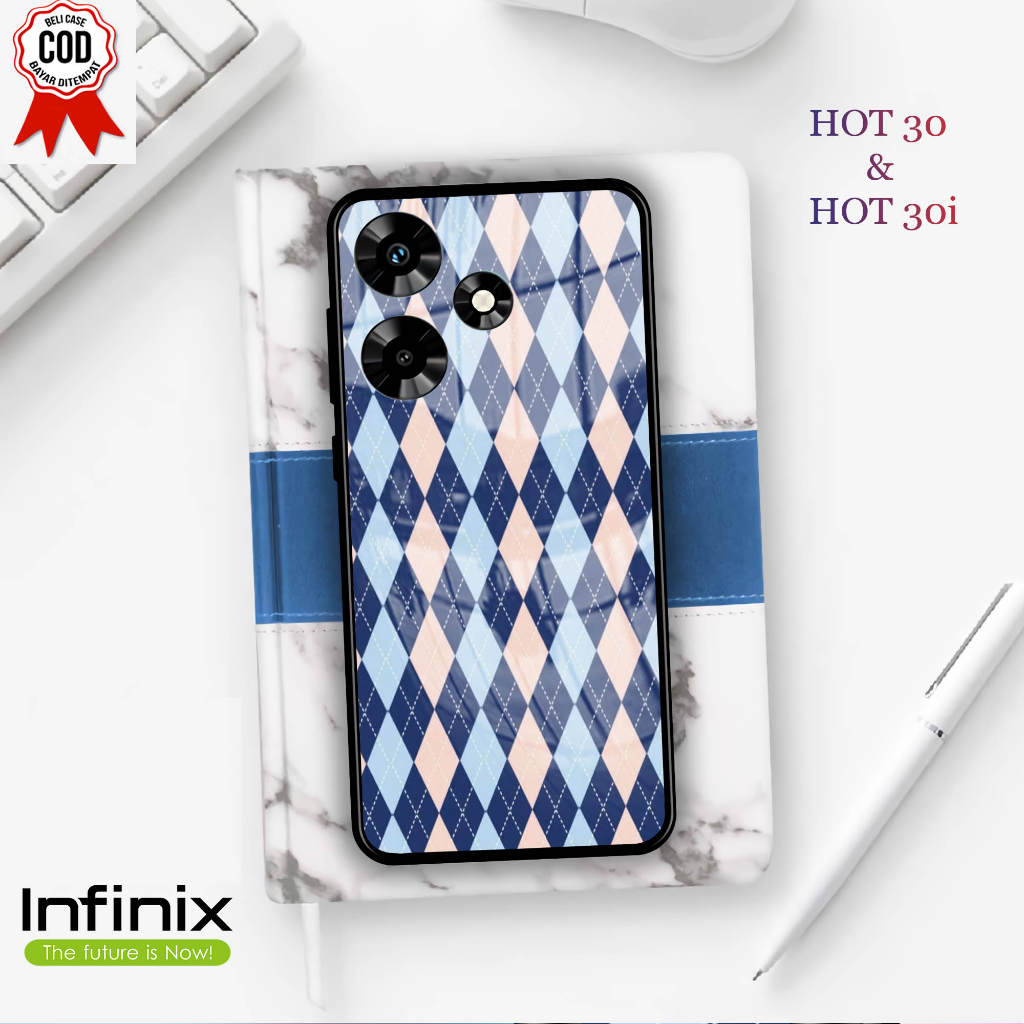Softcase Kaca INFINIX HOT 30 & 30i  - Case Handphone INFINIX HOT 30 & 30i [T65]