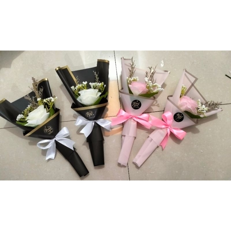 BUKET BUNGA SABUN 1 TANGKAI /SINGLE BOUQUET/BUKET BUNGA MAWAR