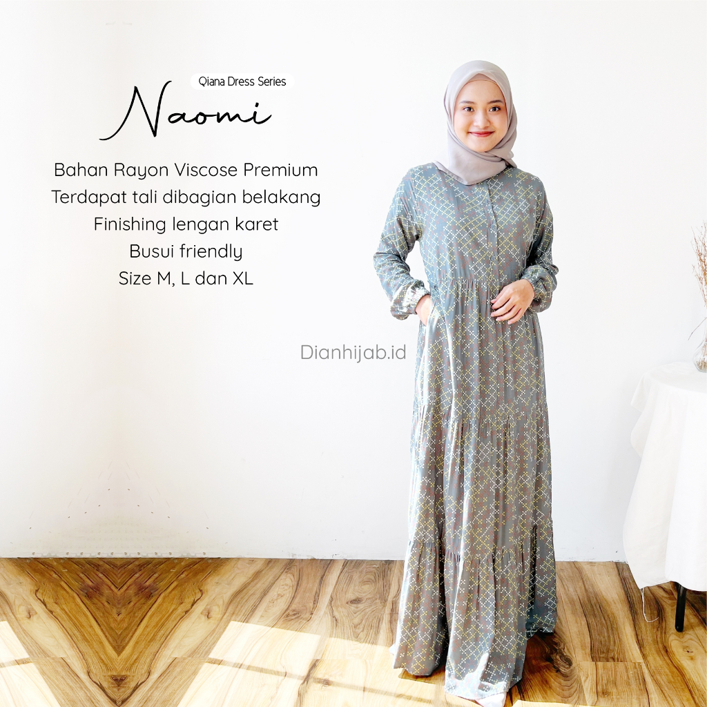 Gamis Dewasa Homey Dress Qiana Series By Dianhijab.id - Bahan Rayon Viscose Premium Gamis Dewasa Luxury Gamis Pengajian Adem Nyaman Dipakai - Bisa COD