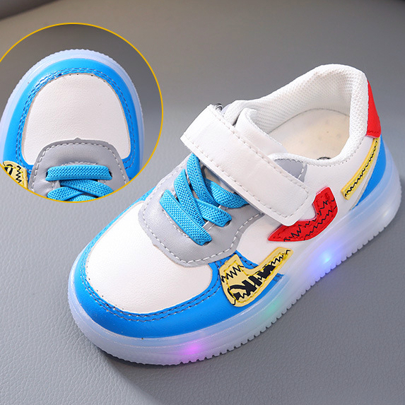 babyfit [size21-30] COLOURS NIKI sepatu sneakers lampu LED anak cewek cowok import gs-0619