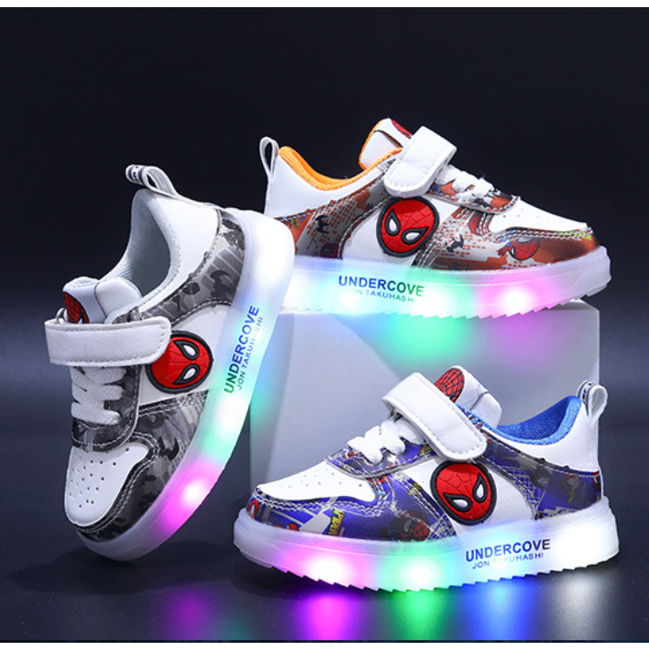 babyfit [size 21-30] sepatu lampu karakter kartun anak cowok sneakers led import gs-0619