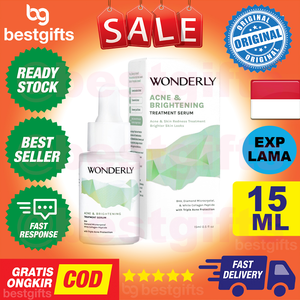 WONDERLY FACE SERUM ACNE AND BRIGHTENING TREATMENT UNTUK PERAWATAN DAN MENCERAHKAN WAJAH 15 ML