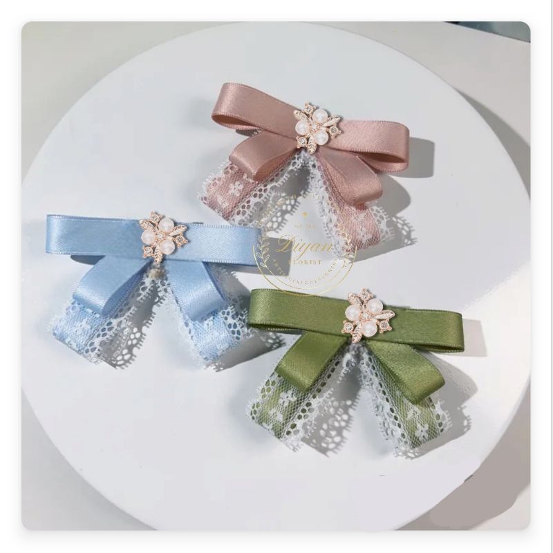 korean ribbon brooch // pita brooch // pita baju