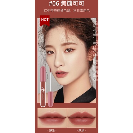 TERMURAH DI SHOPEE- LAMEILA LIP GLAZE ANTI LENGKET 6 Warna NUDE EDITION Lip Cream Silky Matte Looks