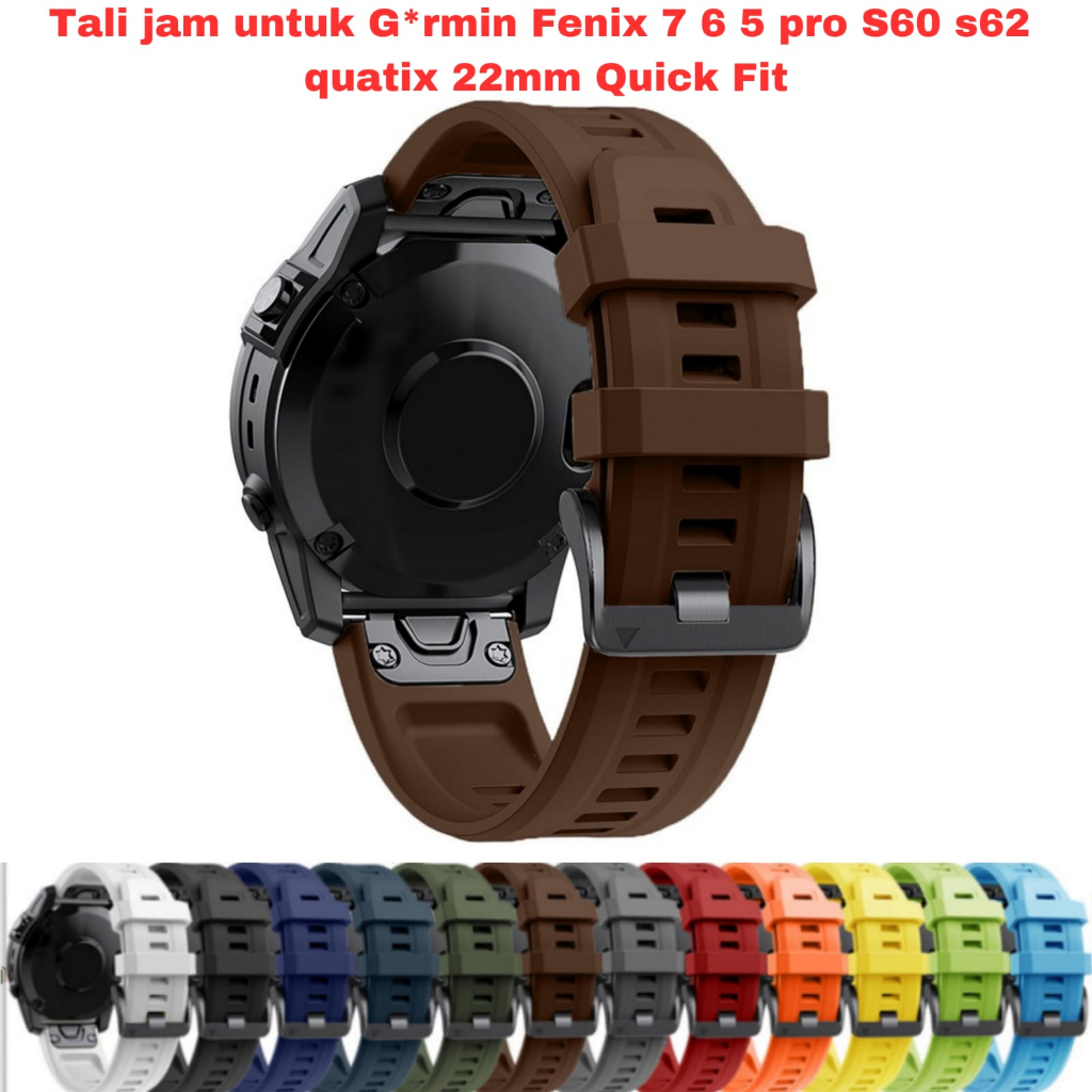 Tali Jam untuk Garmin Fenix 7 6 5 pro S60 s62 quatix 22mm Quick Fit