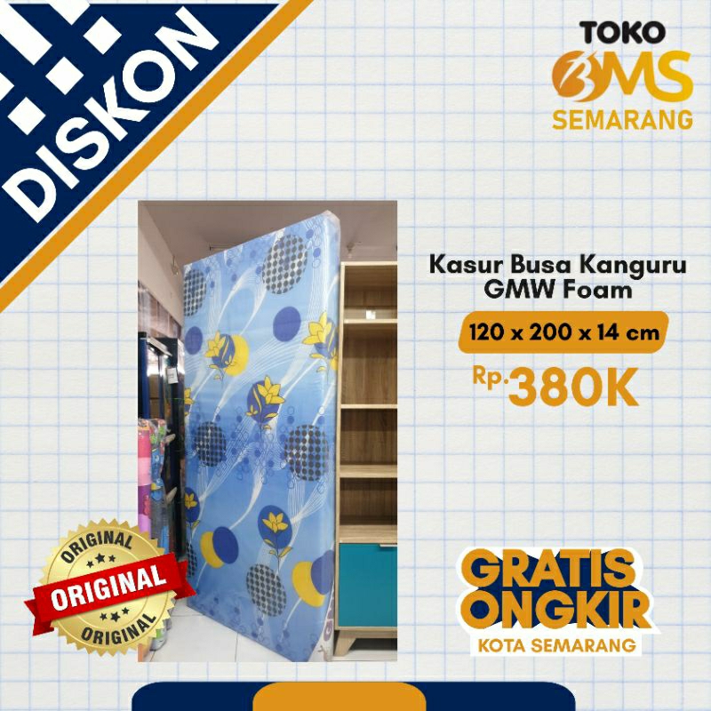 Kasur busa kanguru gmw foam uk 120 x 200 cm murah kasur busa ekonomi tebal 14cm