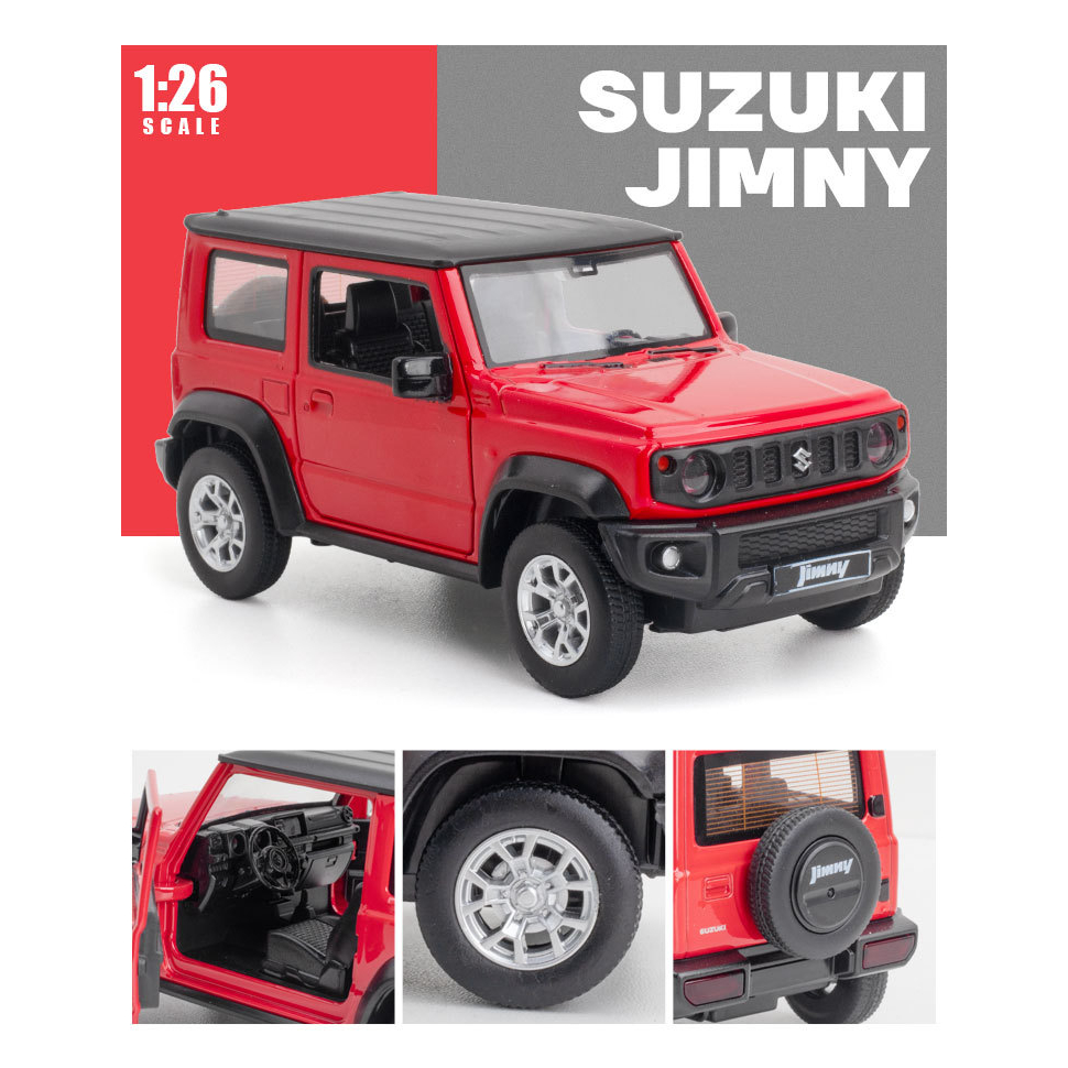 Mainan Mobil Diecast SUZUKI Jimny Jimmy  Off Road Skala 1: 26 Vehicle Alloy