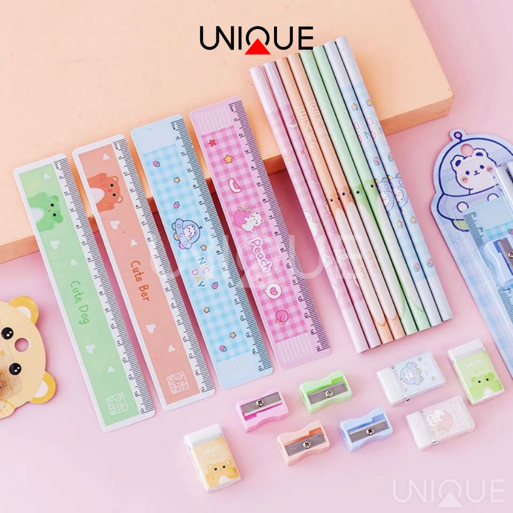 

UNIQUE Paket Alat Tulis Anak Set Karakter Stationery Sekolah Perlengkapan Tulis Souvenir Ultah Goodie Bag / Stationery Set Tas Melukis Set / Alat Tulis Sekolah Karakter