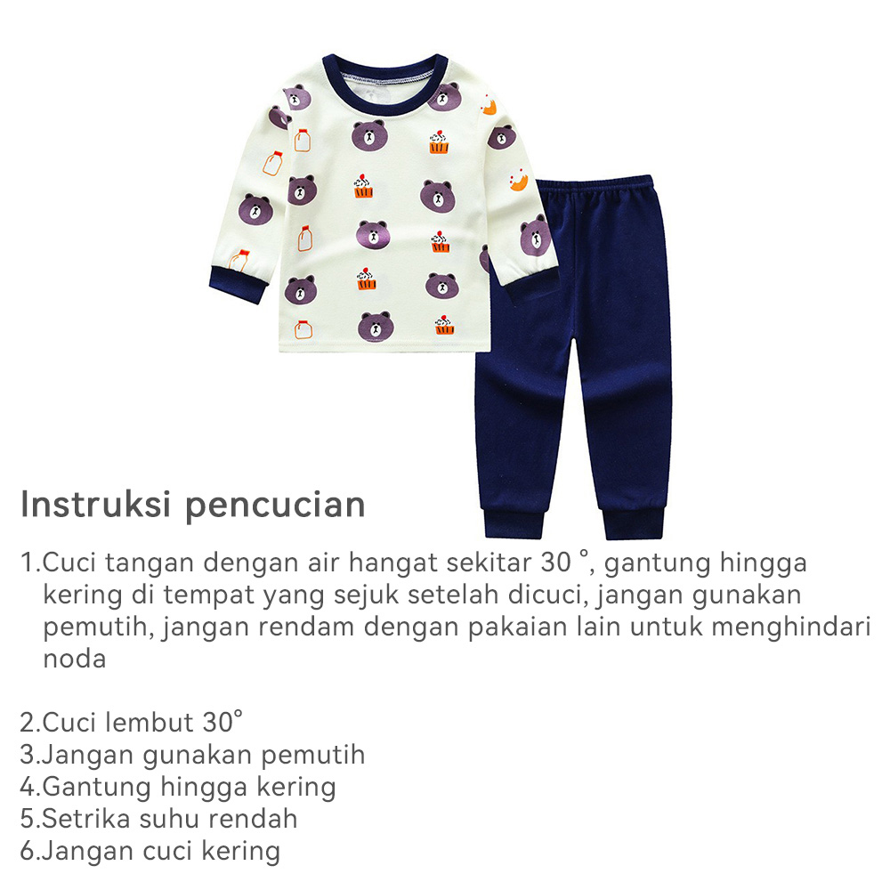 Lakhu Set Baju Setelan Anak Bayi Piyama Anak Laki Laki Baju Tidur Anak Laki Laki