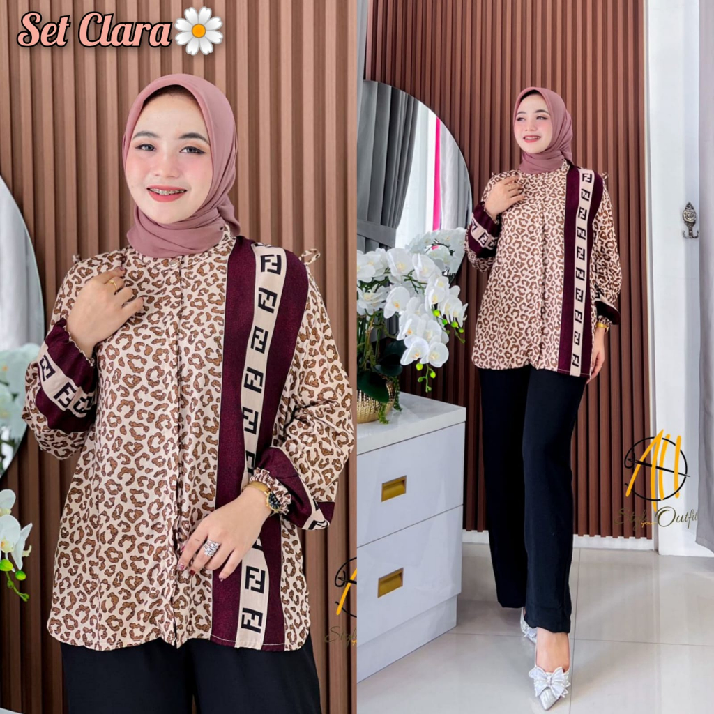 Clara Set by AH Style Outfit/celana cringkl/set Cringkel