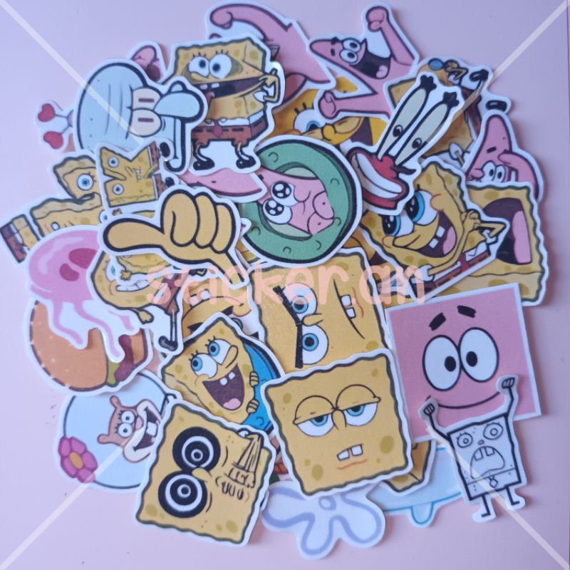 

Sticker Spongebop 40pcs for Planner/ Scrapbook/ BuJo/ Journal/ DIY