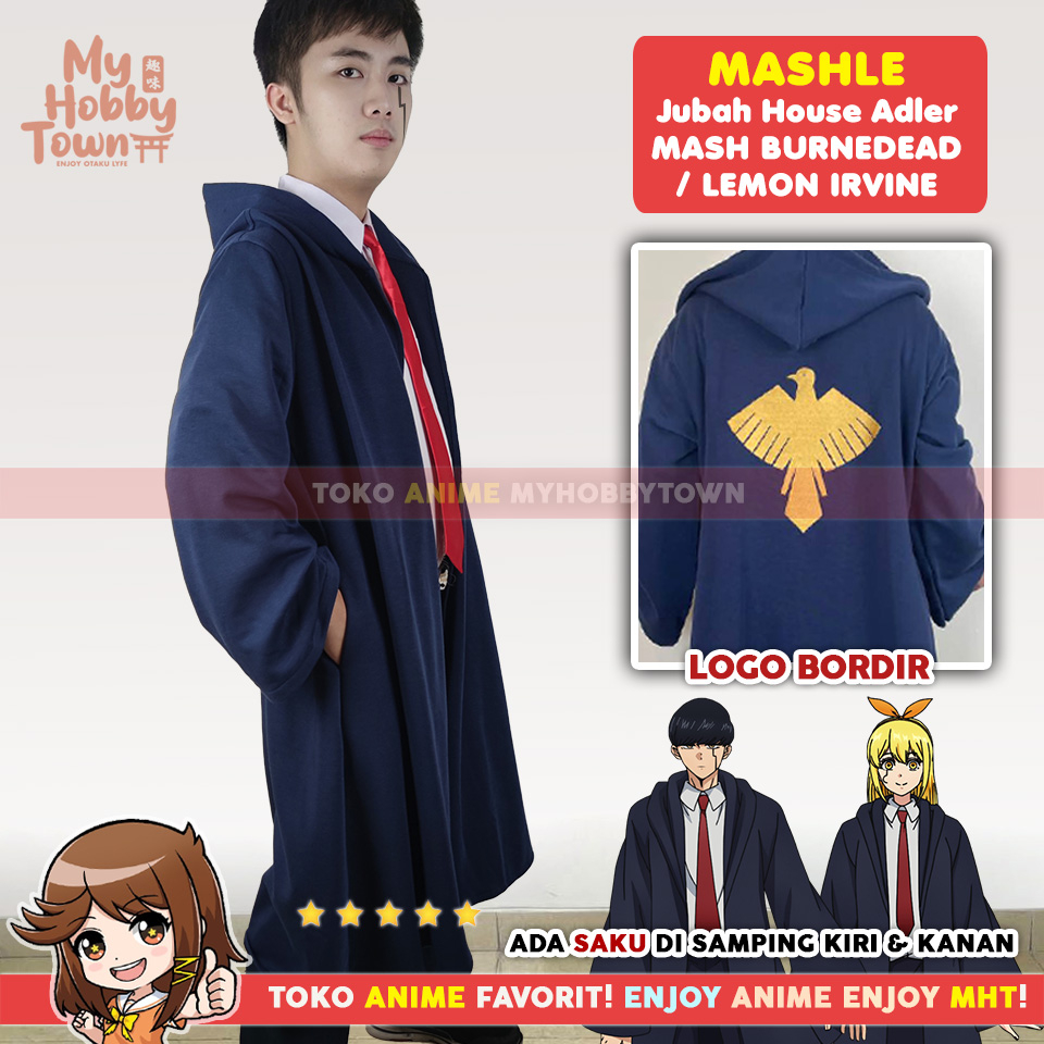 Jubah Cosplay Anime Mashle Jaket Hoodie House Adler Mash Burnedead Lemon Irvine Finn Ames Lance Crown Dot Barrett Rebecca Adler Coat Cloak