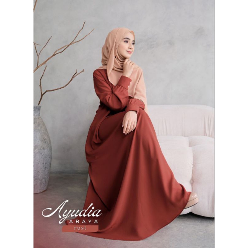 Ayudia Abaya ANB Gamis Polos Daily Dress Wolfis Exlusive