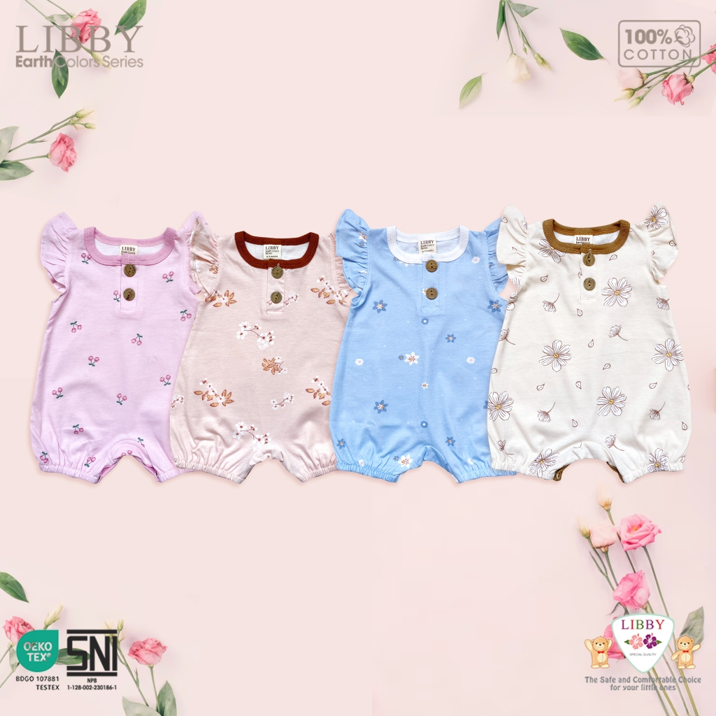 Libby Ivy Ruffle Jumper - Romper Bayi dan Anak 0-2 Tahun Earth Colour Series