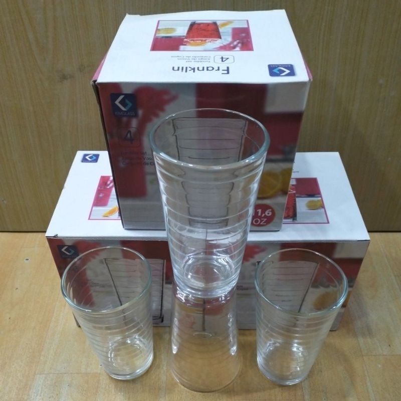 Gelas Franklin KimGlass 4 Tumbler Set