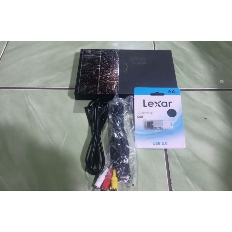 ps2 slim + flashdisk 64GB full game - stick new - kabel power / video normal murah garansi
