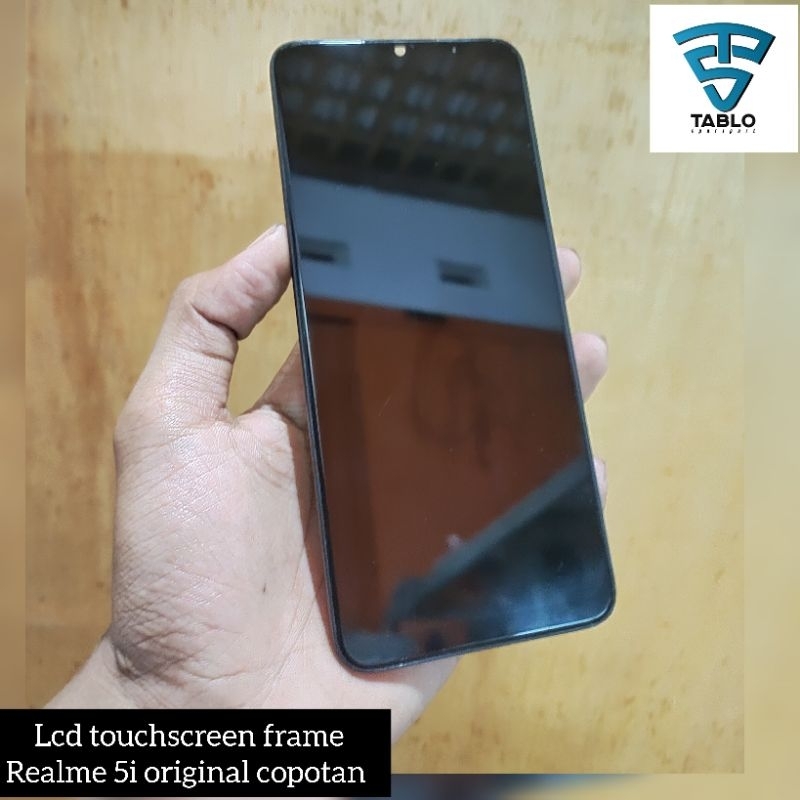 Lcd touchscreen frame Realme 5i original copotan hp