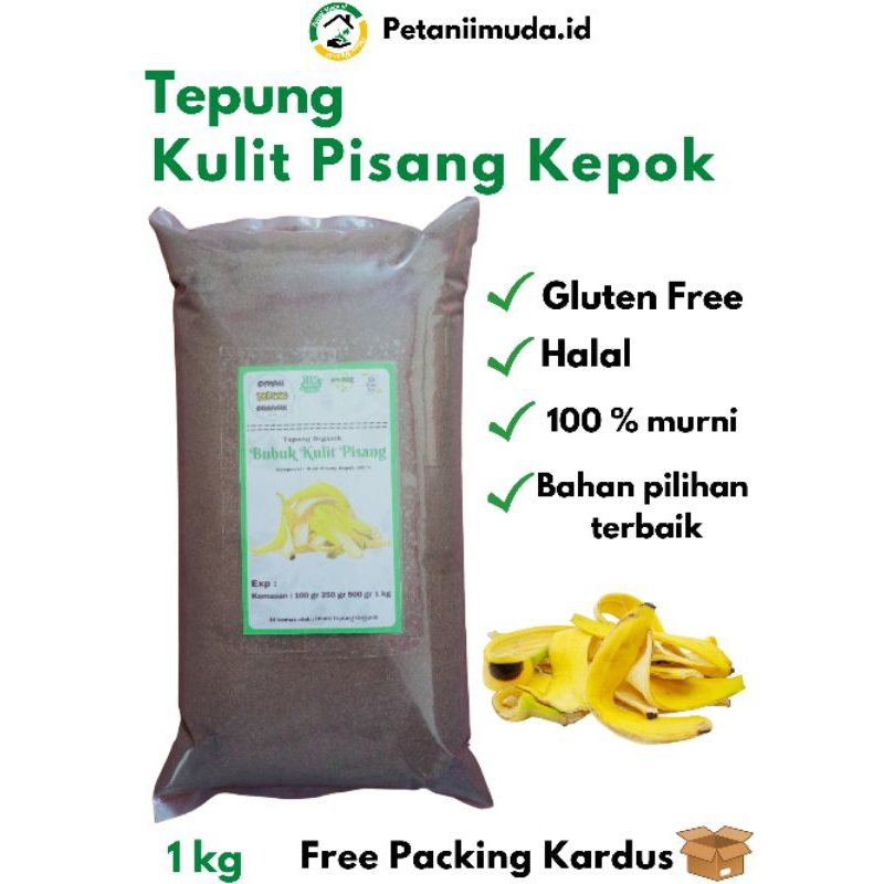 

Bubuk Kulit Pisang Kepok murni kemasan 1 KG/Tepung Kulit Pisang Kepok Murni kemasan 1 KG/Serbuk Kulit Pisang Murni kemasan 1 KG/Kulit Pisang Tanpa Campuran bahan apapun