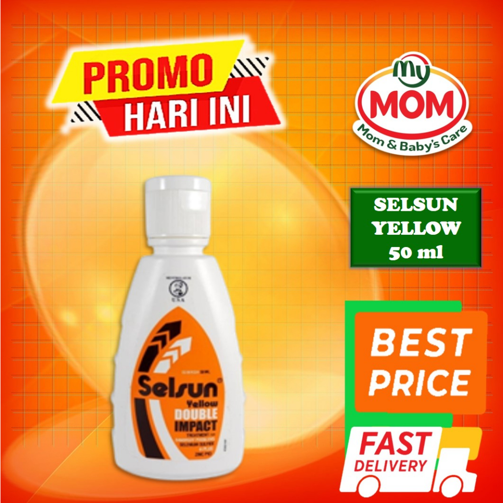 [BPOM] Selsun Yellow Double Impact Shampoo 50 ml / Selsun Shampo Anti Ketombe 50ml / Sampo / MY MOM