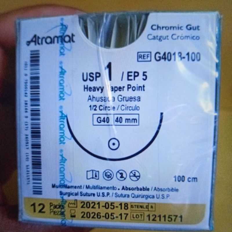 atramat chromic 1 heavy taperpoint (absorbable)