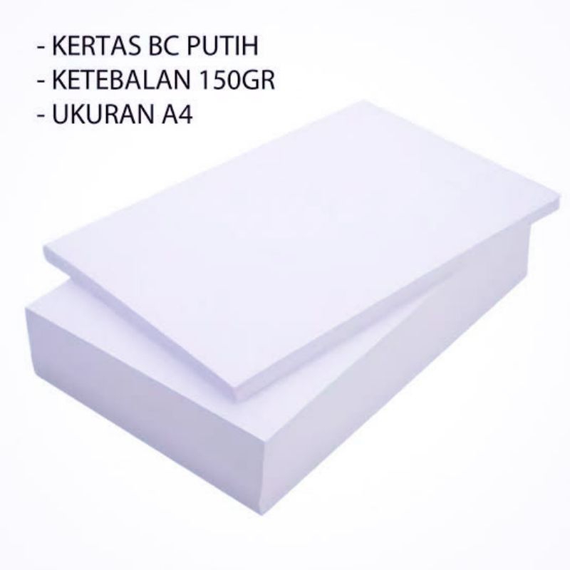 

Kertas Bc Manila Putih A4 150gsm 500 Lembar