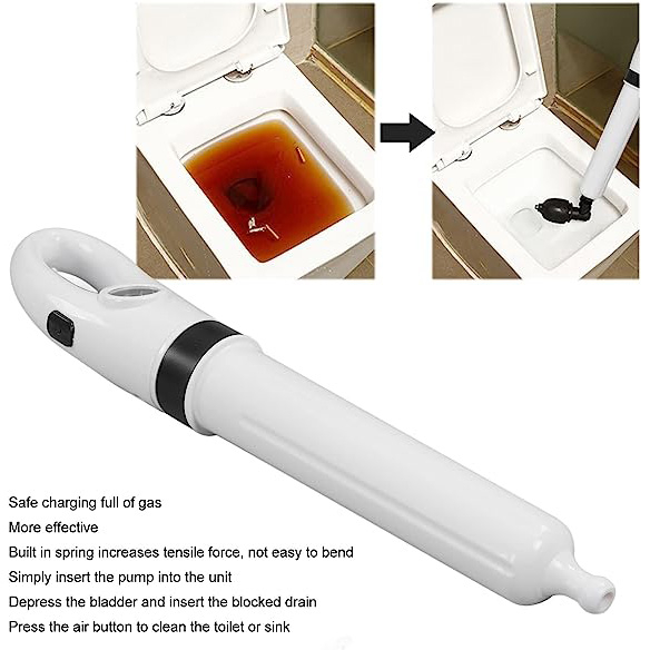 Tembakan Plunger Toilet Powerful Dredger - EM7 - White